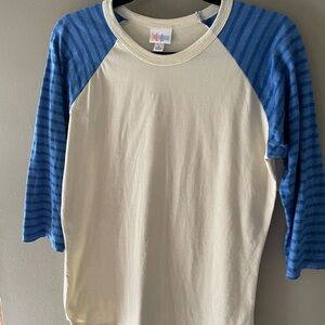 Jersey t shirt two colors yellow/blue stripes